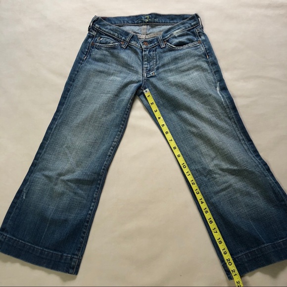 7 For All Mankind Cropped Jeans - Wide Leg - Picture 4 of 7